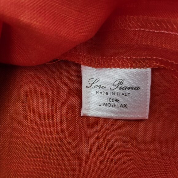 Loro Piana Sleeveless Button-Down Linen Shirt Size 46 - Picture 7 of 7